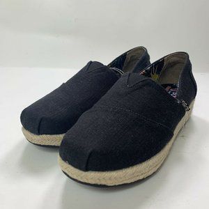 Bobs Skechers Women's High Jinx Slip On Wedge Shoes 34101/BLK Black Size 8.5